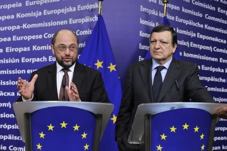 Barroso şi Schulz vin la Bucureşti pentru a discuta cu autorităţile române despre fondurile UE