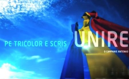 Pe tricolor e scris &quot;UNIRE&quot;! Antena 3 îndeamnă la unirea într-un singur suflet, sub drapelul naţional
