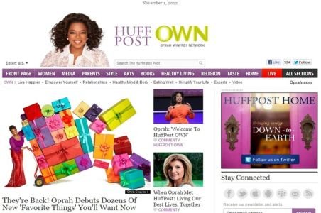 Oprah Winfrey îşi extinde imperiul multimedia printr-o colaborare cu site-ul Huffington Post
