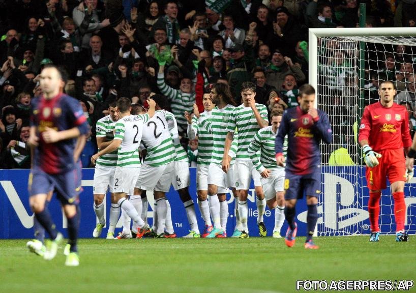Liga Campionilor: Celtic a învins cu 2-1 pe Barcelona într-o seară cu multe goluri. Înfrângere dramatică pentru Shakhtarul lui Lucescu