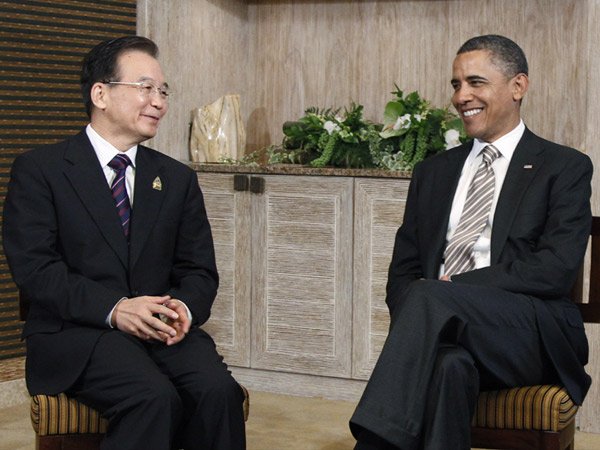 Barack Obama și Wen Jiabao, prima întâlnire după alegerile din China și Statele Unite