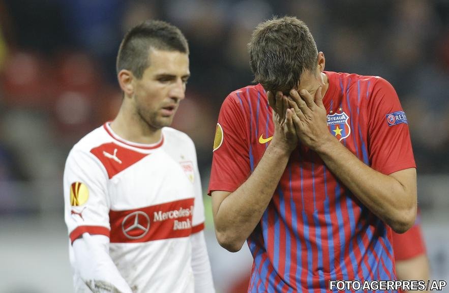 Steaua pierde clar cu Stuttgart, scor 1-5, şi are emoţii pentru calificarea în primăvara europeană