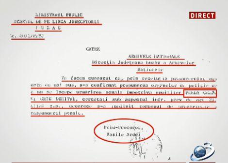 Documente INCRIMINATOARE: Cezar Preda a coordonat ARDEREA arhivelor PCR Buzău 180440