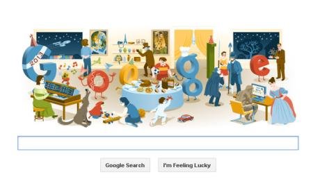 Dracula, Albă ca Zăpada şi Abraham Lincoln, în tabloul Google dedicat Anului Nou