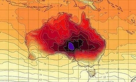 Temperaturi-record în Australia: 54 grade Celsius. Scara temperaturilor a fost schimbată