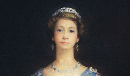 Un portret al Reginei Elisabeta a II-a, în care aceasta are gâtul &quot;prea lung&quot;, expus la Liverpool