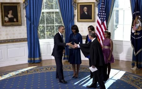 Barack Obama a depus jurământul pentru al doilea mandat la conducerea SUA