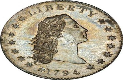 O monedă de un dolar din argint din 1794 a fost vândut la licitaţie pentru o sumă record