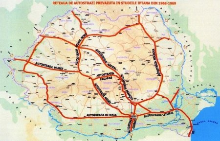 How Romania would have looked like with 3200 km of highway. Ceauşescu had planned roads that connected the north to the south of the country