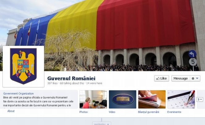 Guvernul României are profil pe Facebook. Care este primul mesaj postat pe reţeaua de socializare