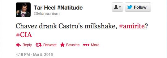 Ce a apărut pe Twitter la câteva minute după ce a fost anunţată moartea lui Chavez. Mulţi erau americani 196785