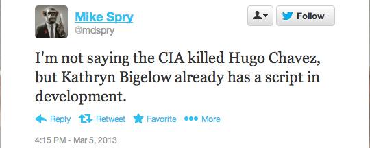 Ce a apărut pe Twitter la câteva minute după ce a fost anunţată moartea lui Chavez. Mulţi erau americani 196787