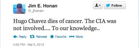 Ce a apărut pe Twitter la câteva minute după ce a fost anunţată moartea lui Chavez. Mulţi erau americani 196791