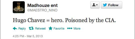 Ce a apărut pe Twitter la câteva minute după ce a fost anunţată moartea lui Chavez. Mulţi erau americani 196798