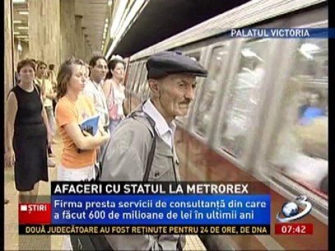 A private company is making  millions of Romanian lei from doing business with the subway state company, Metrorex