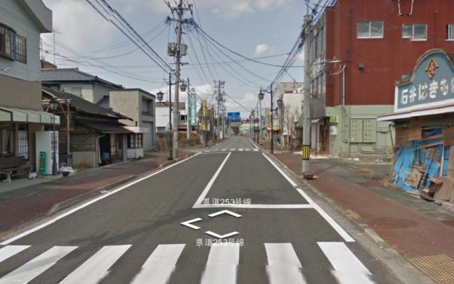 Locul pe unde a trecut moartea, fotografiat de Google Street View. Vezi oraşul fantomă de lângă Fukushima 200688