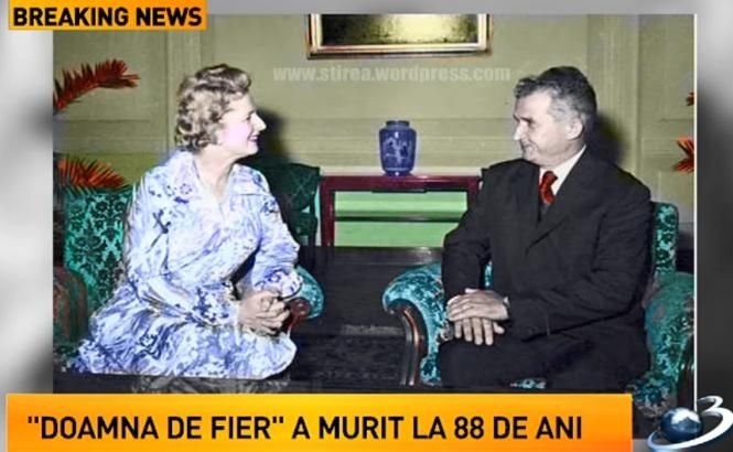 Margaret Thatcher, la prima vizită în România. Vezi întâlnirea dintre &quot;doamna de fier&quot; şi Ceauşescu