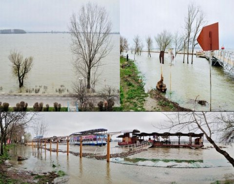 Cod portocaliu de inundaţii pe Dunăre şi în judeţul Satu Mare, pe râul Crasna, până miercuri seară