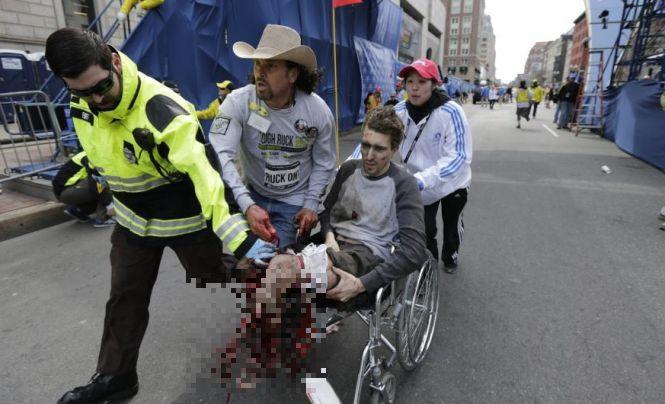 IMAGINI ŞOCANTE din Boston. Una dintre BOMBE, plasată într-o oală metalică. Autorităţile oferă recompensă pentru informaţii despre autorii atacului 203688