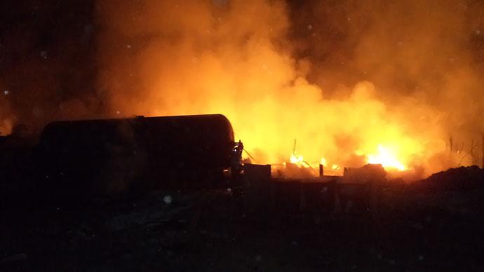 Un tren plin cu combustibil a deraiat şi apoi a explodat în sudul Rusiei 207049