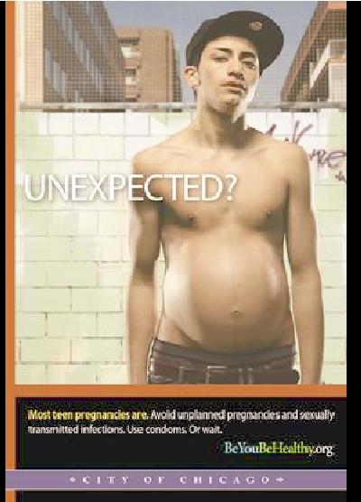 Dacă băieţii ar rămâne însărcinaţi? Imaginile care au avut un impact puternic asupra adolecenţilor americani  208843