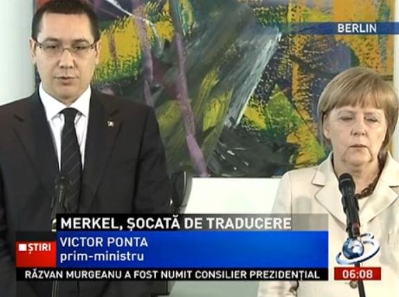 Întâlnirea lui Victor Ponta cu Angela Merkel se putea încheia prost, din cauza unei erori de traducere
