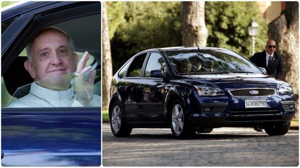 Papa Francisc a ales un Ford Focus pentru deplasări: &quot;Dacă vă plac modelele de lux, gândiţi-vă la câţi copii mor de foame în lume&quot;