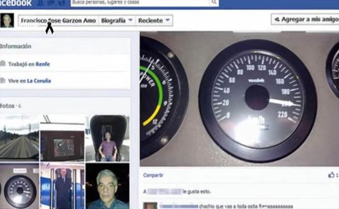 Mecanicul trenului deraiat în Spania era VITEZOMAN! Se lăuda pe Facebook cu performanţele obţinute pe şine
