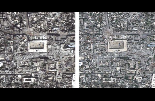 Imaginile realizate din spaţiu care arată distrugerile provocate de războiul din Siria 220769