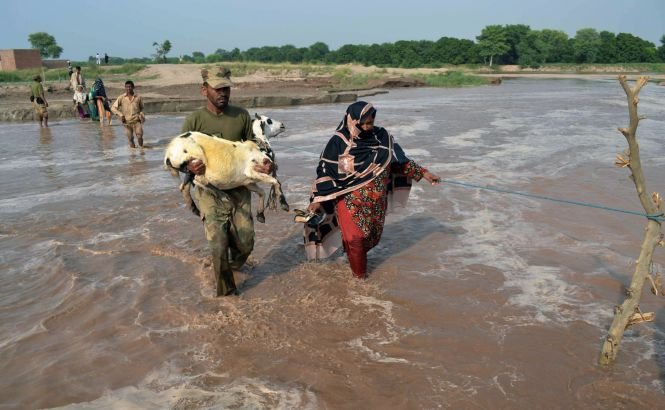 Aproape un milion de oameni din Pakistan au fost afectaţi de inundaţii