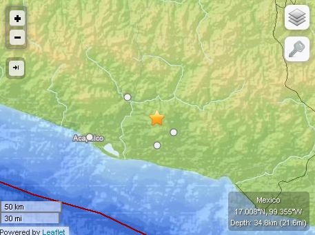 Cutremur cu magnitudinea de moment de 6.1, în sudul Mexicului 