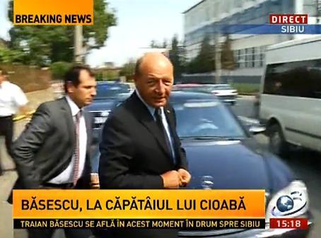 Traian Băsescu a fost prezent la priveghiul lui Florin Cioabă