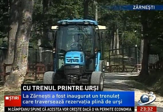 La Zărneşti a fost inaugurat un trenuleţ care traversează rezervaţia de urşi