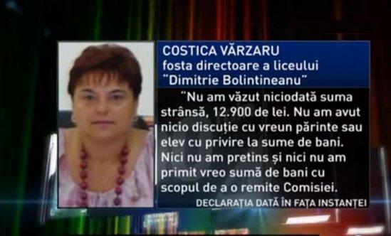 Fosta directoare de la &quot;Bolintineanu&quot;, Costica Vărzaru, trimisă în judecată în dosarul fraudelor la bac