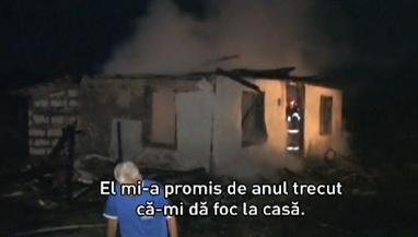Un bărbat din Botoşani a dat foc casei în care locuia fosta soţie