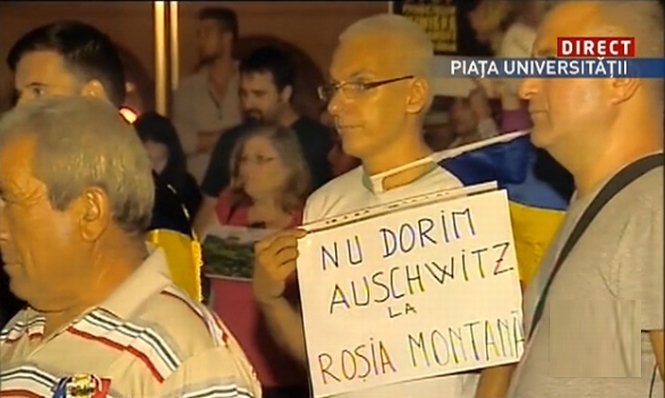 A cincea zi consecutivă de proteste faţă de exploatarea de la Roşia Montană