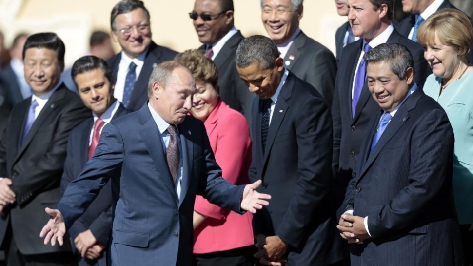 Cuplul Obama-Putin, în fotografia de familie a summitului G20 de la Sankt Petersburg
