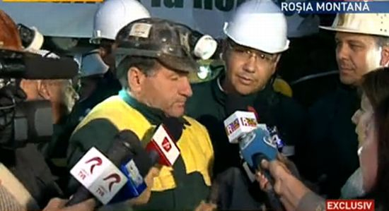 Minerii de la Roşia Montană au ieşit din subteran. Ponta: Oamenii ăştia au dreptul la viaţă