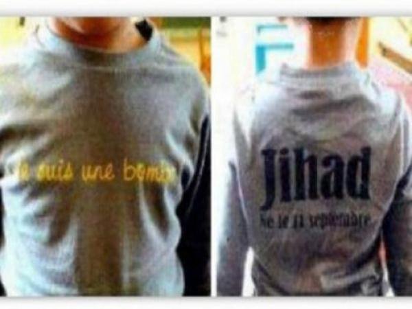 O mamă care şi-a trimis copilul la şcoală cu un tricou pe care scria &quot;Sunt o bombă / Jihad, născut la 11 septembrie&quot;, amendată