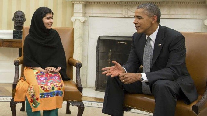 Tânăra Malala, primită de preşedintele Barack Obama la Casa Albă