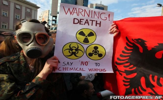 Albanezii nu sunt de acord cu distrugerea arsenalului chimic sirian pe teritoriul ţării lor