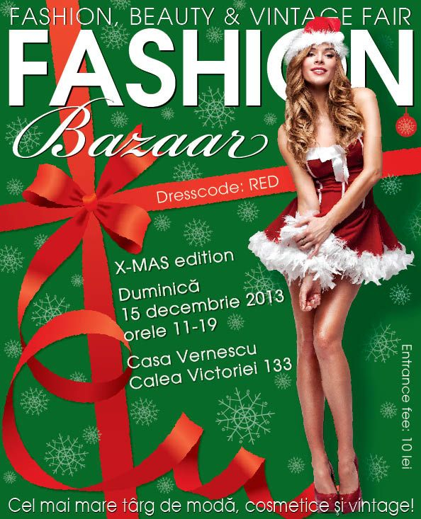 Fashion Bazaar, cel mai mare târg de modă, cosmetice şi vintage, pe 15 decembrie, la Casa Vernescu