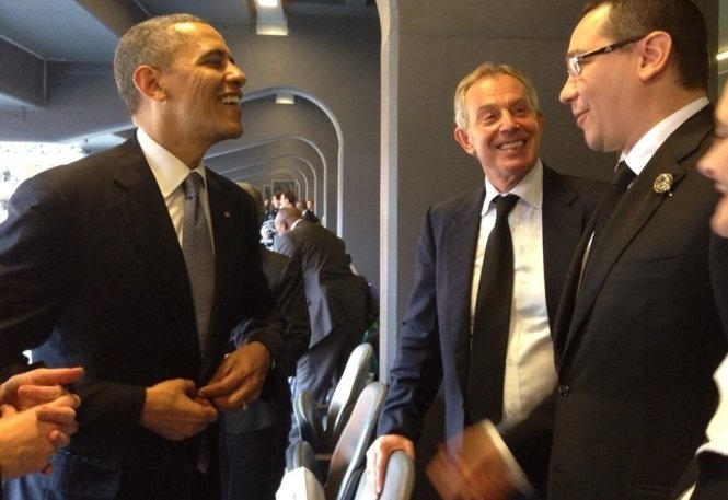 Fotografii de la întâlnirea dintre Ponta şi Obama