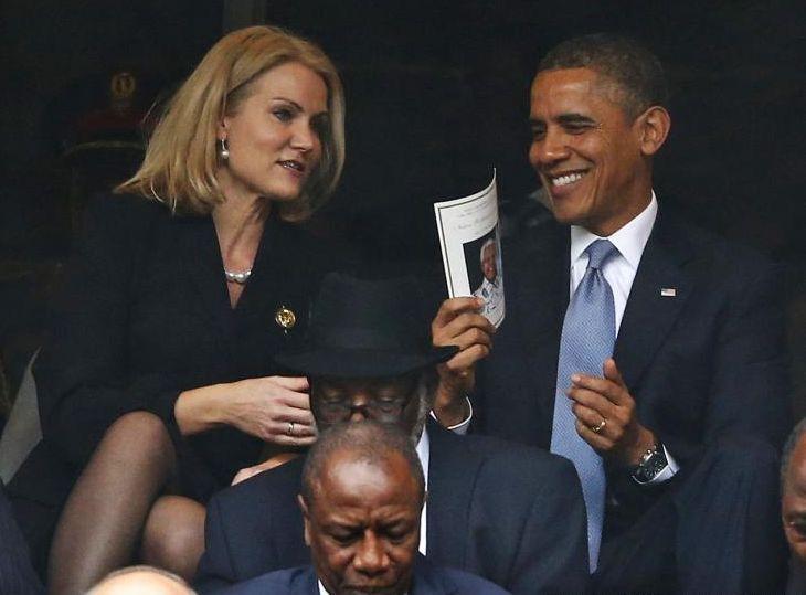 Distracţia preşedintelui Obama cu premierul danez, criticată în presa americană: "Se pare că Prima Doamnă nu prea era încântată" 239105