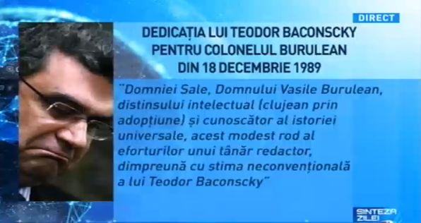 În ziua în care românii mureau pentru libertate, Teodor Baconschi îi aducea elogii unui conducător al Securităţii 240098