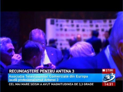 Association of Commercial Televisions in Europe praises Antenna 3 for its professionalism