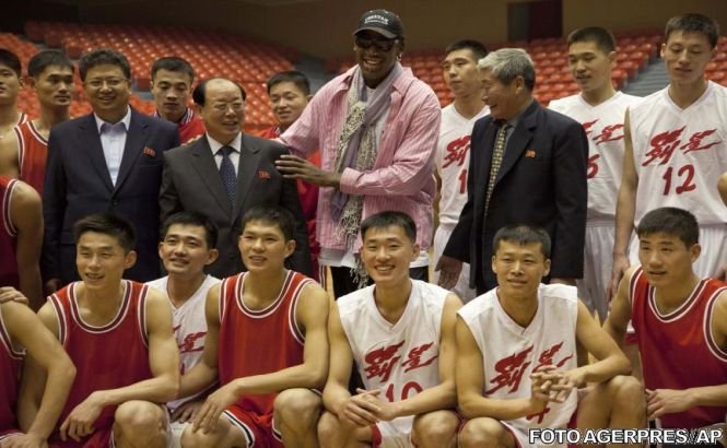 Dennis Rodman a condus primul antrenament în Coreea de Nord