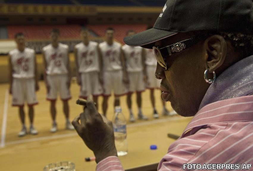 Dennis Rodman a condus primul antrenament în Coreea de Nord 240245