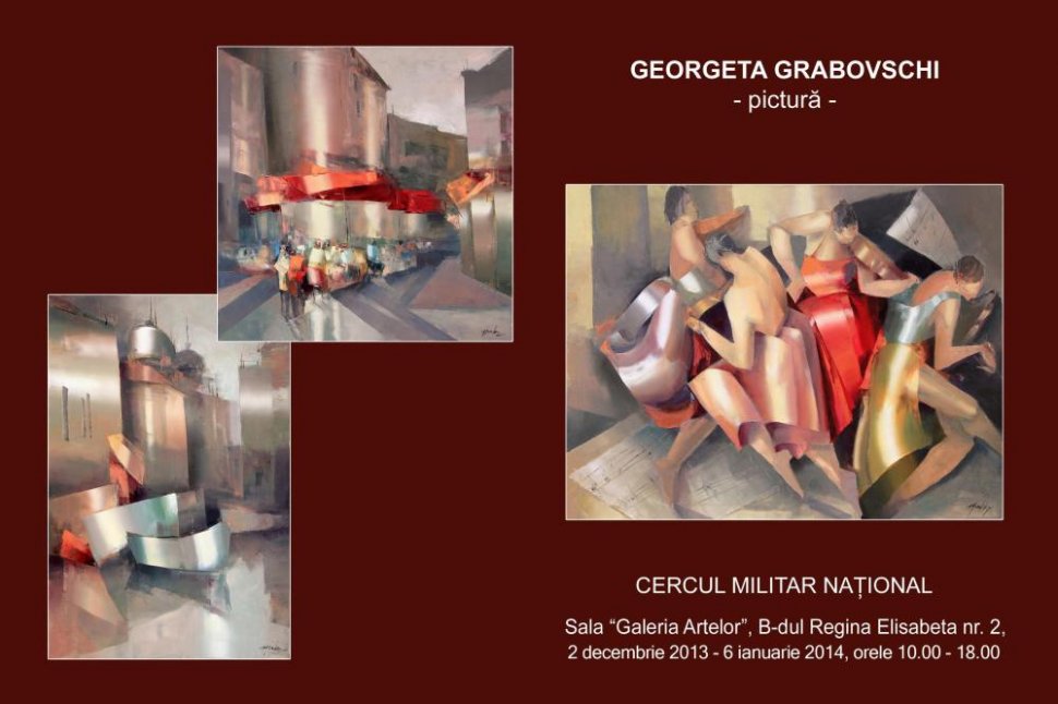 Lucrările Georgetei Grabovschi, expuse la Galeria Artelor a Cercului Militar Naţional
