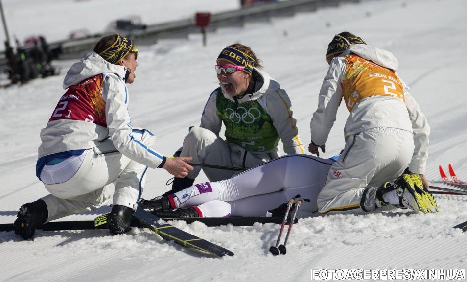 JO2014: Ştafeta feminină a Suediei, victorie surprinzătoare la schi fond 4x5 kilometri